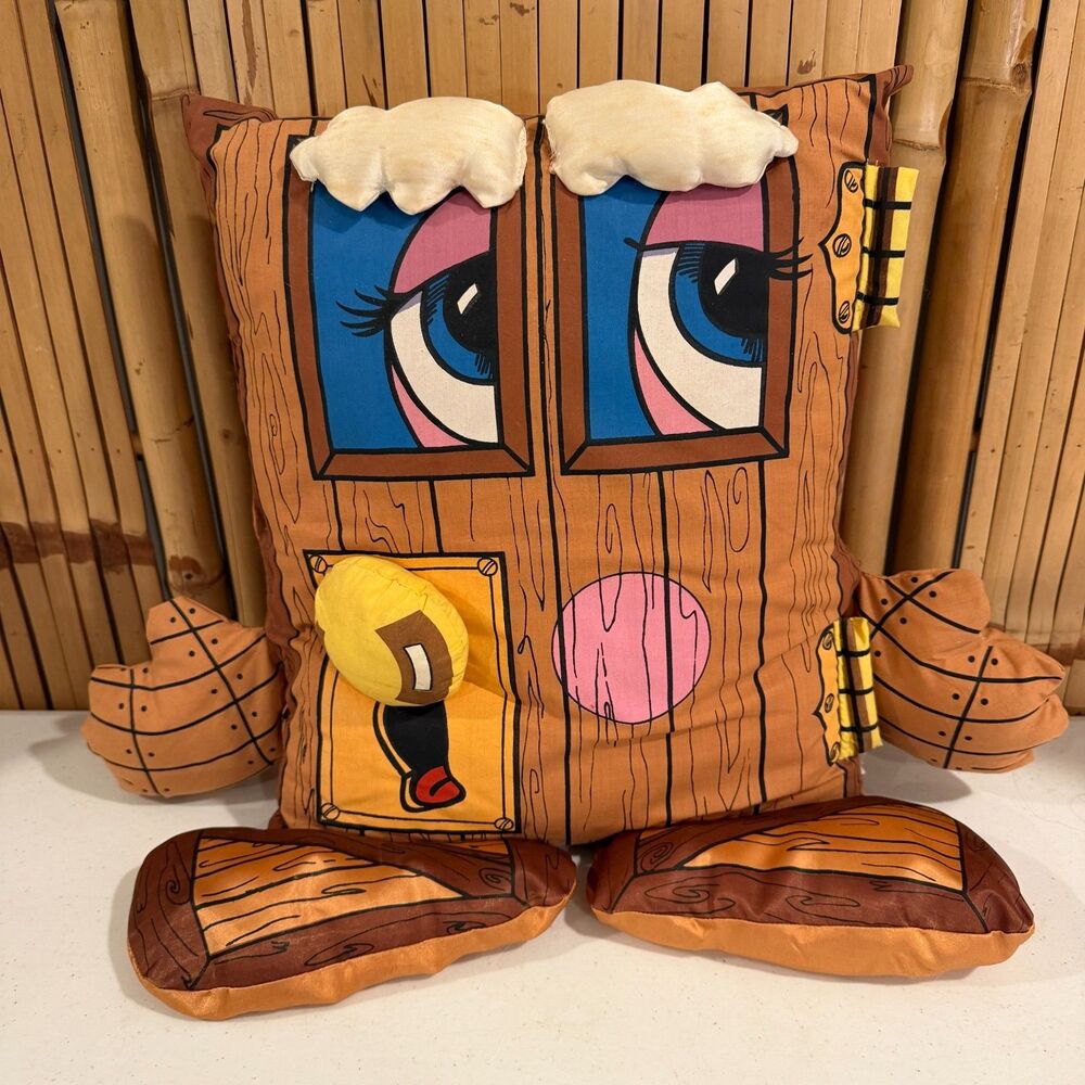 Rare 1985 Vintage Pillow People Squeaky Door Large Plush Kidcore 80s Nostalgia